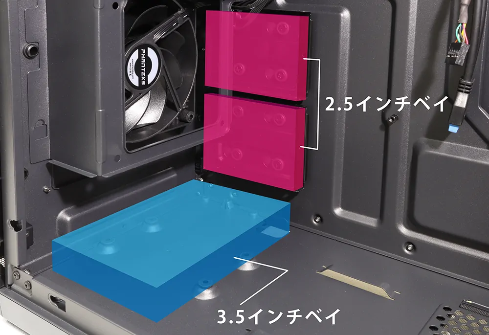 FRONTIERのGAseriesケースとENERMAXの簡易水冷付き