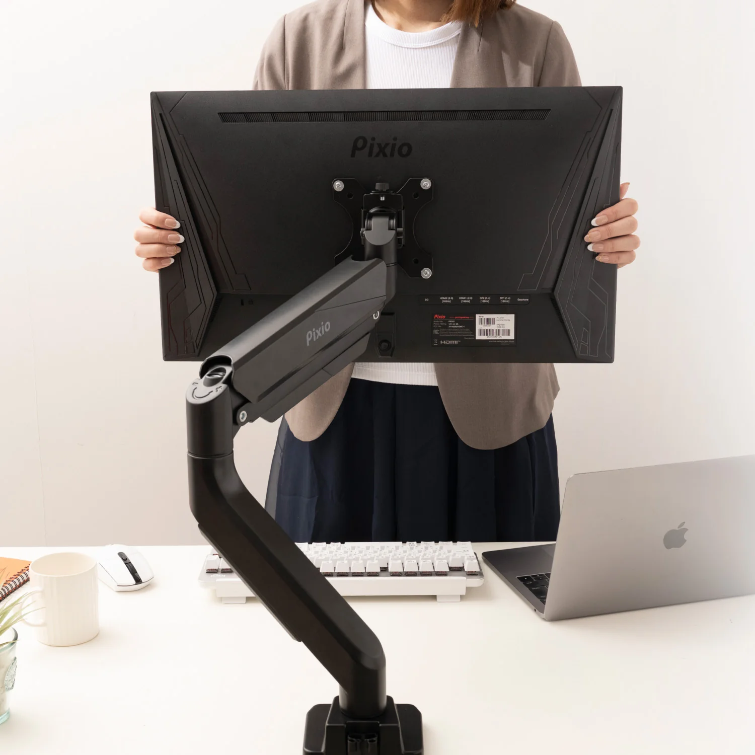 BTOパソコン通販のFRONTIERPixio PS2S Monitor Arm White: 直販