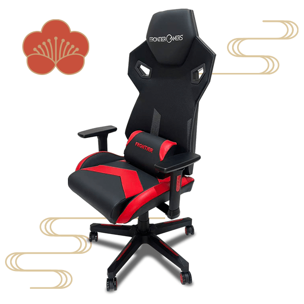 【福箱2026】紅蓮！ゲーミングチェア（ブラックxレッド）FGC04-BK【未組立】