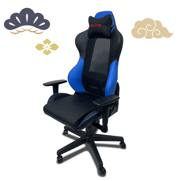 【福箱2026】蒼覇！ゲーミングチェア（ブルーxブラック）FGC04-BL【未組立】
