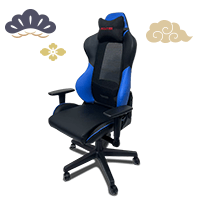 【福箱2026】蒼覇!ゲーミングチェア(ブルーxブラック)FGC04-BL【未組立】